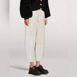 Ganni Dark Brown Leather Buckle Slip-On Loafers